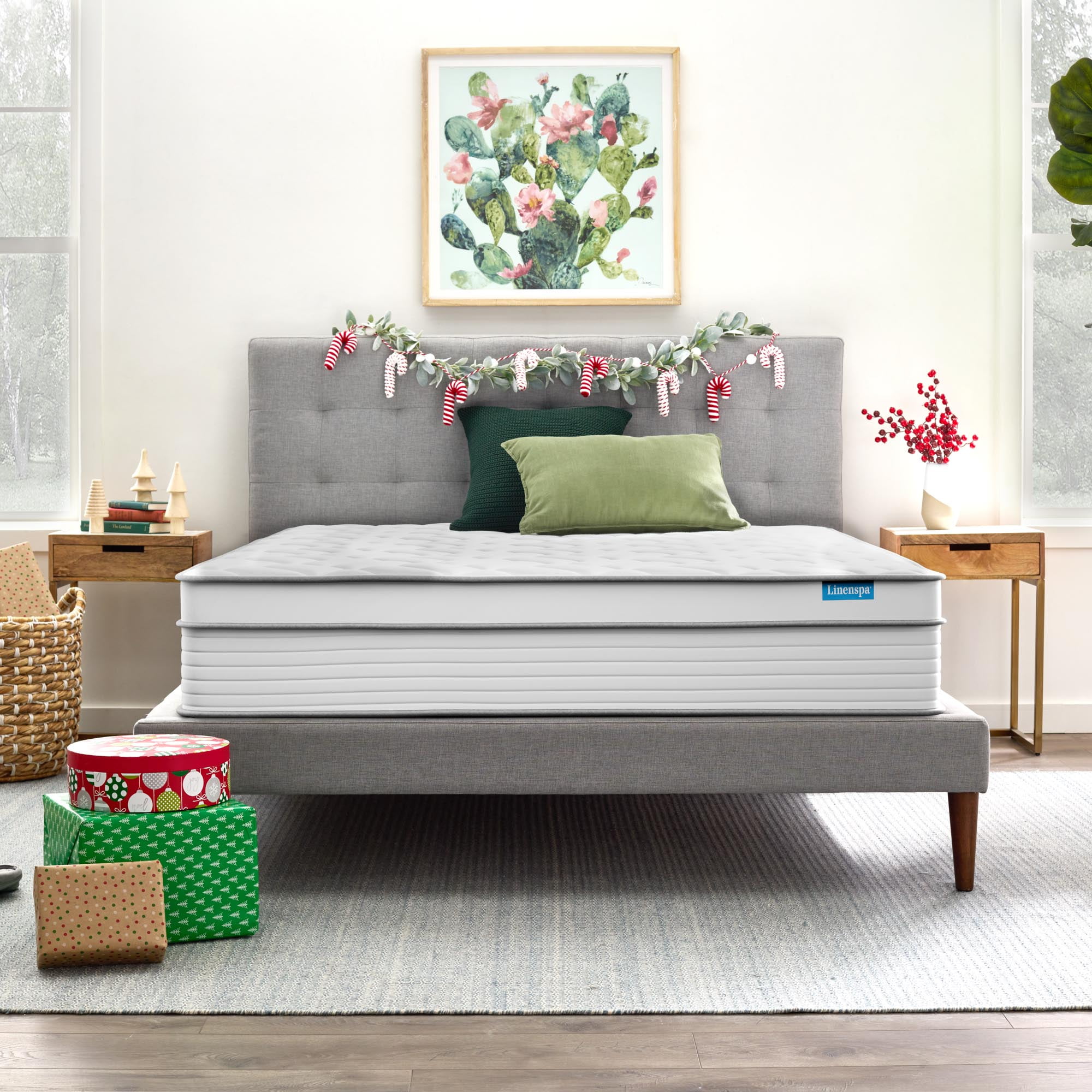 Queen Mattress, Madinog 12 Hybrid Mattress,Innerspring and Gel Memory Foam  