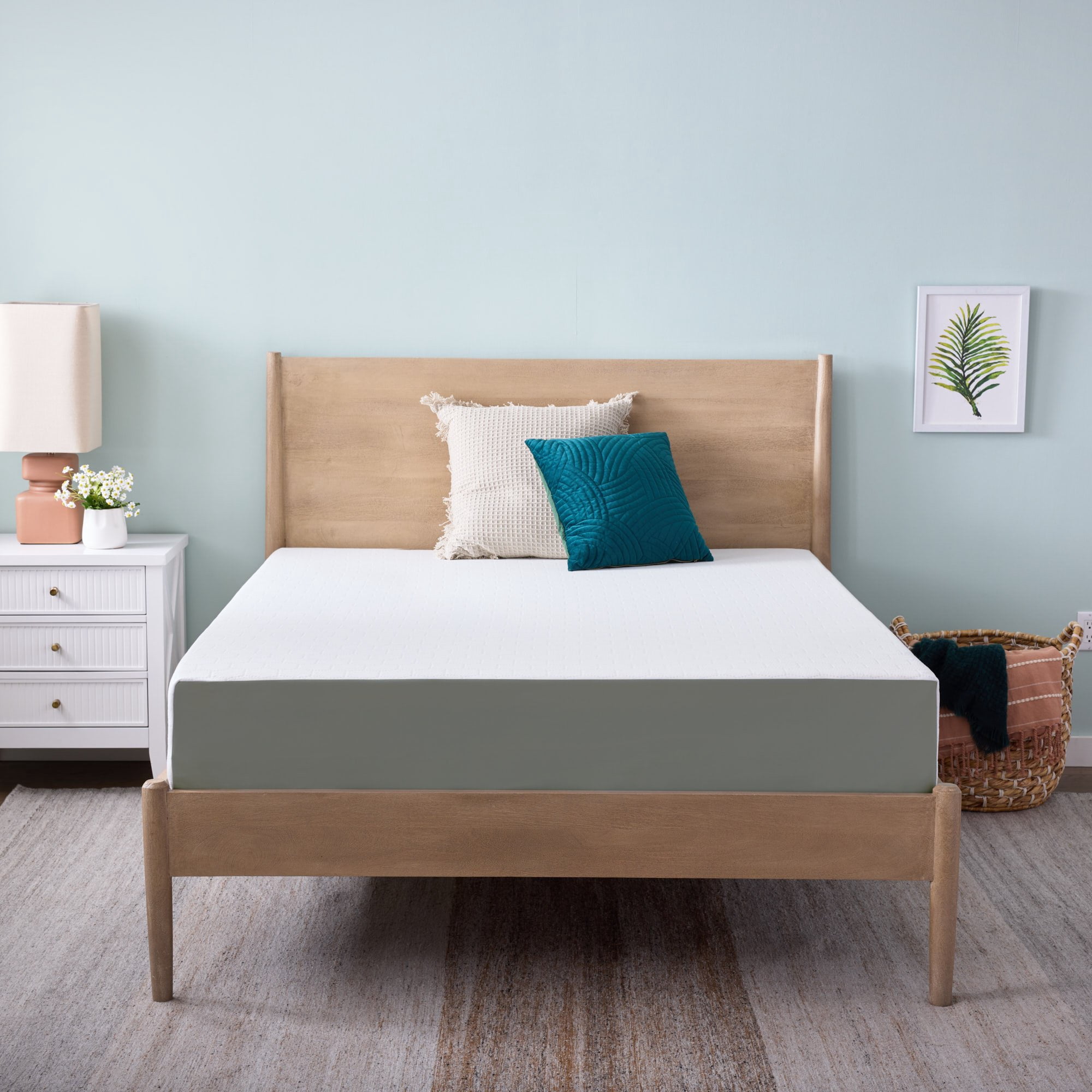 Linenspa Eden 10” Green Tea Memory Foam Mattress with Cooling Gel, Twin