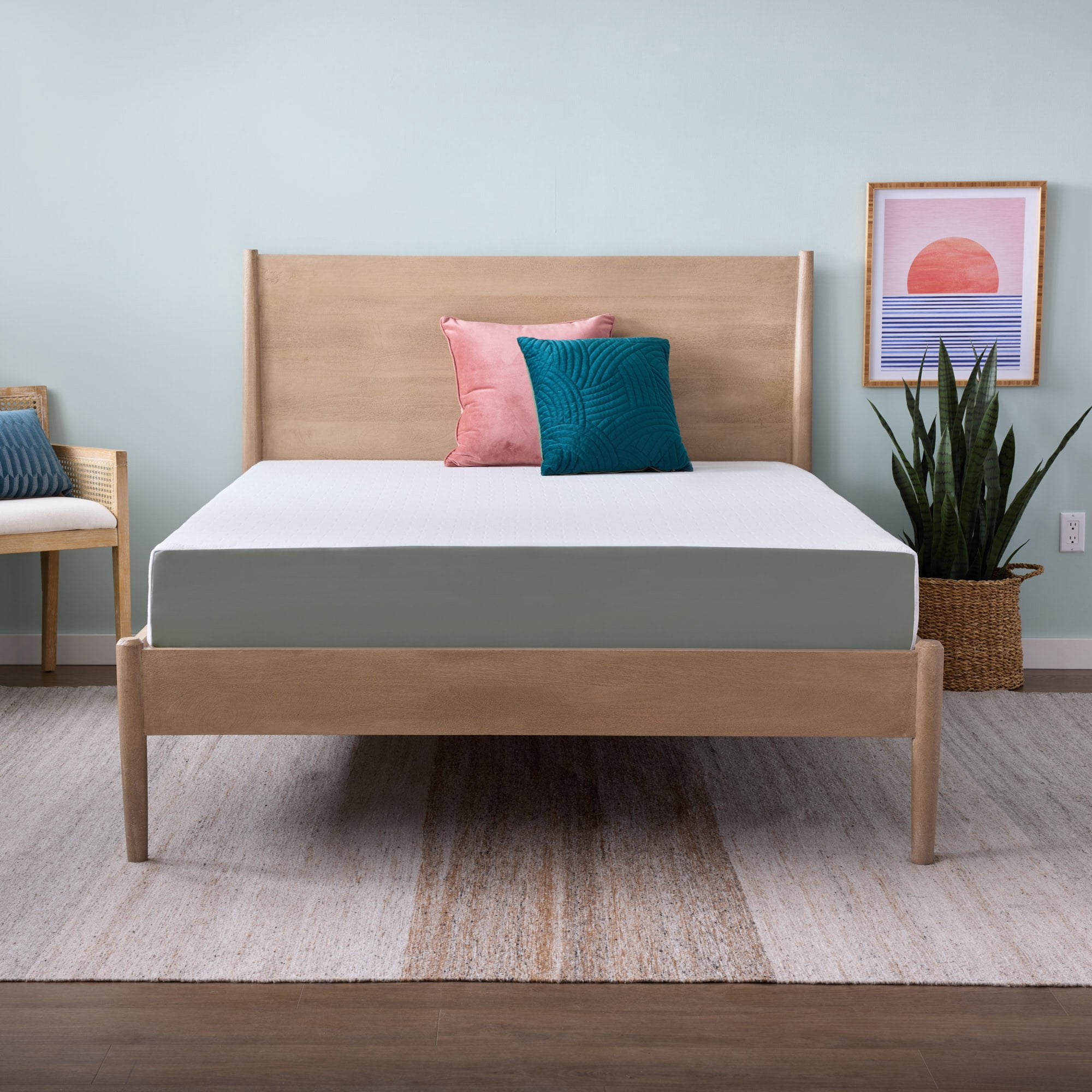 Linenspa Eden 8” Green Tea Memory Foam Mattress with Cooling Gel, Full
