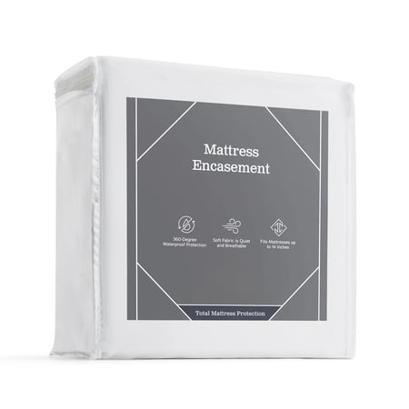 Linenspa Zippered Jersey Encasement Mattress Protector, California King - Waterproof, Bed Bug Protection, and Breathable