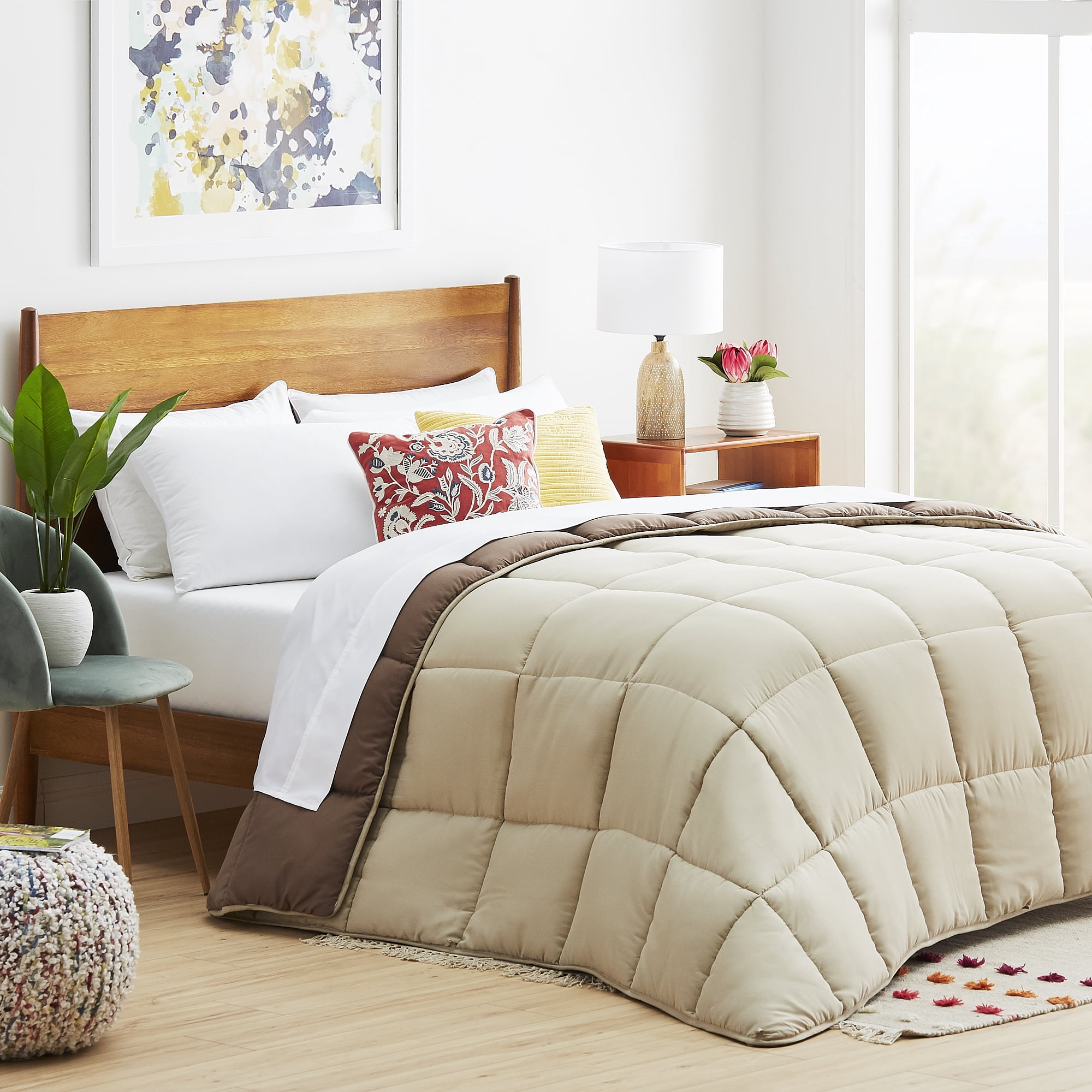 Linenspa Reversible Hypoallergenic Down Alternative Comforter - Twin