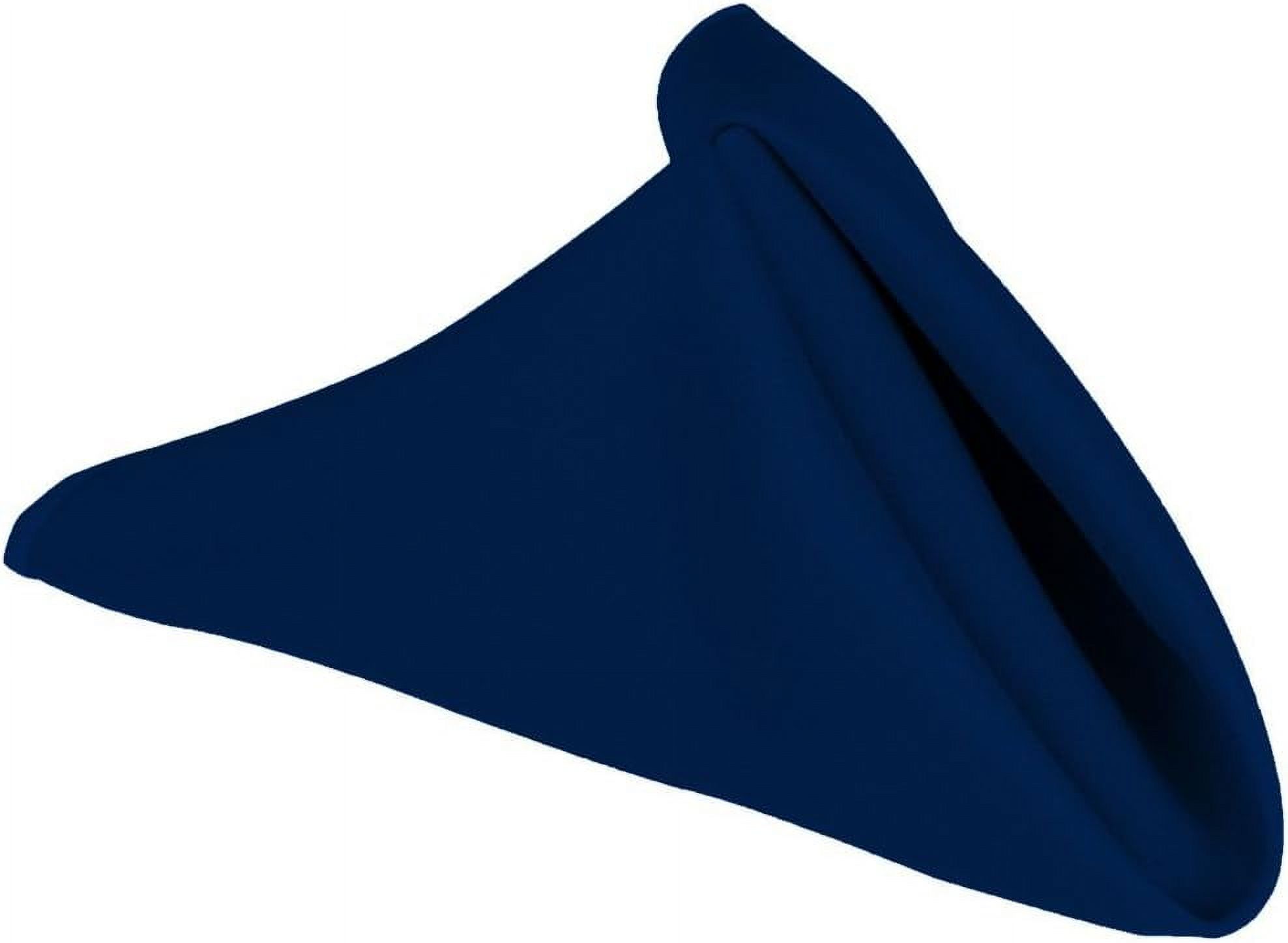 Linentablecloth 17Inch Polyester Napkins (1Dozen) Navy Blue