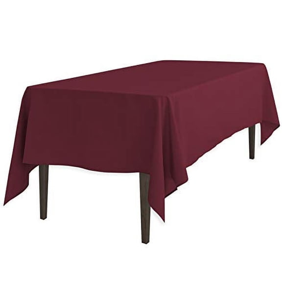 Linentablecloth 60 X 102-Inch Rectangular Polyester Tablecloth Burgundy