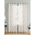 thumbnail image 1 of Linenwalas Natural Cotton Linen Semi-Sheer Curtains for Living Room 90 inch Length 2 Panels Set, Grommet Top, Semi Transparent Window Curtain Balance Privacy & Light (W-52xL-90 Inches /Red Rose), 1 of 8