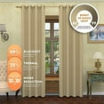 thumbnail image 1 of Linenzone Nicole - Solid Thermal Insulated Grommet Blackout Window Curtain, 1 Panel (54-Inch-By-96-Inch), Taupe, 1 of 6