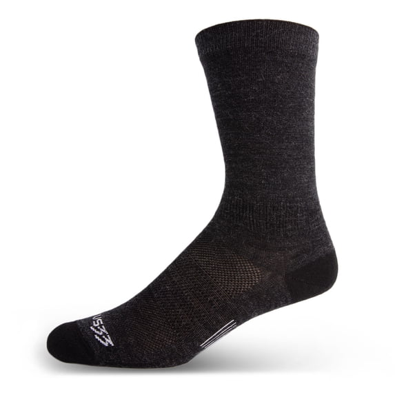 USA Made - Boot Socks - Micro Weight Liner - Hunting Socks - Merino Wool - Mountain Heritage - Black - Small
