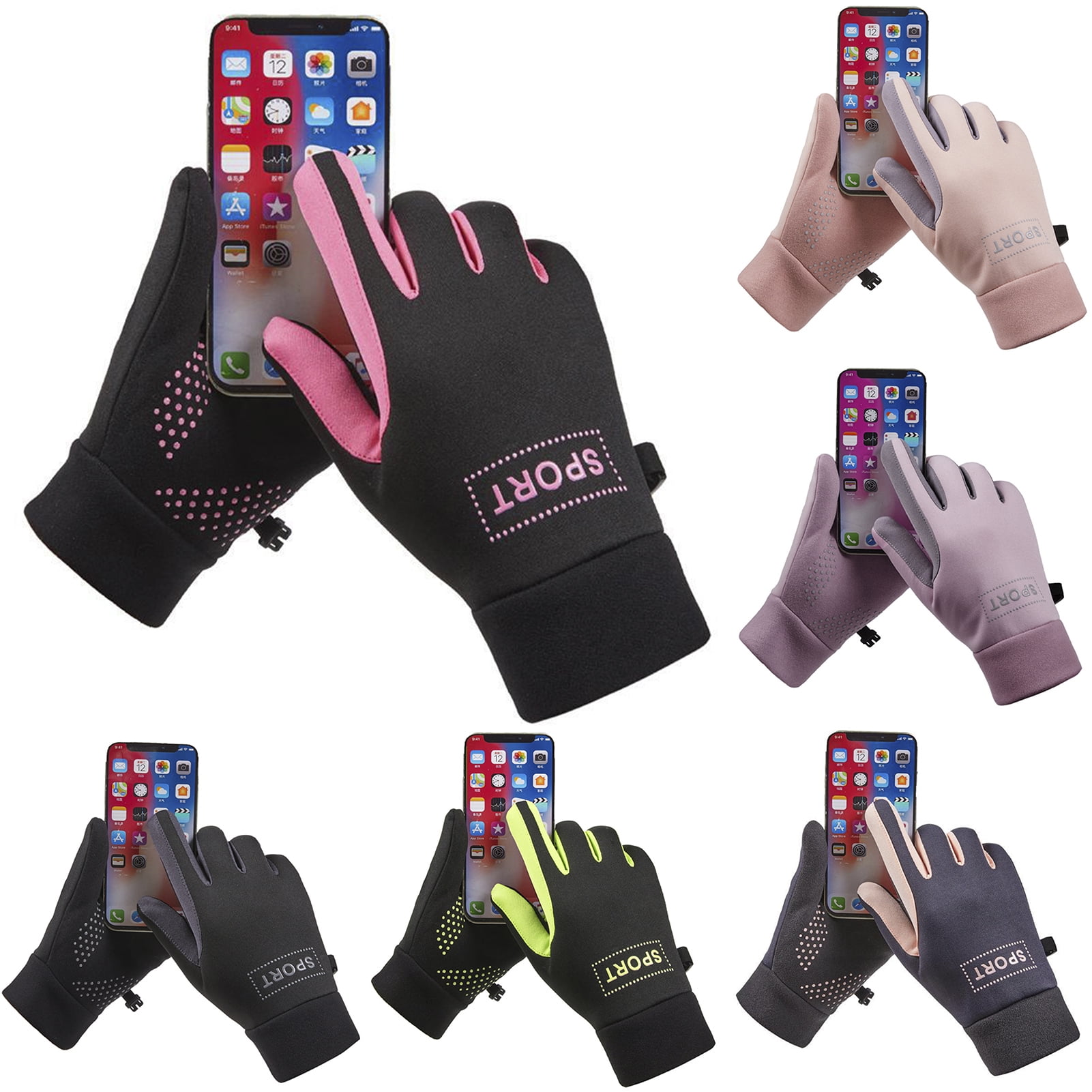 Liner Gloves Thermal Touch Screen Glove Liners, Running Gloves for Men