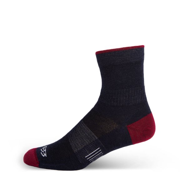 USA Made - Mini Crew Socks - Micro Weight Liner - Hiking Socks - Merino Wool - Mountain Heritage - Patriot - Medium
