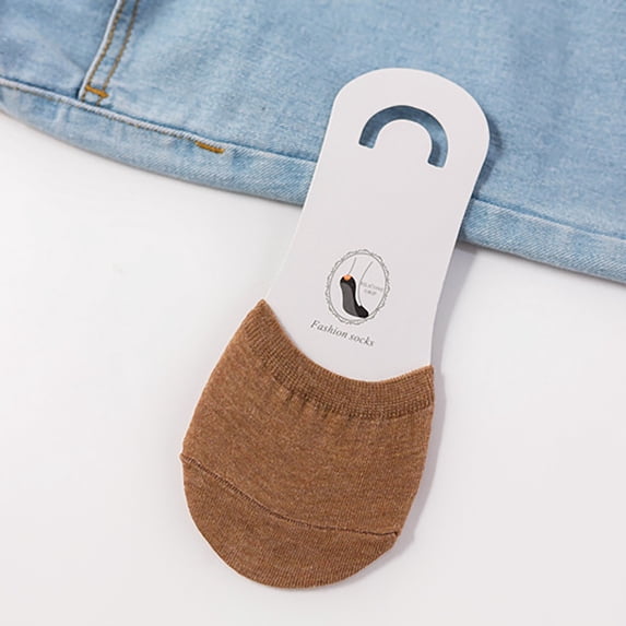 Liner Socks Women Half Toe Forefoot Insole Cushion No Show for Heels Flats Coffee by Hontri