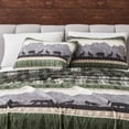 thumbnail image 1 of Linery & Co. Premium Mountain Scape & Plaid Microfiber Quilt Set With Shams Twin 2 Piece, 1 of 5
