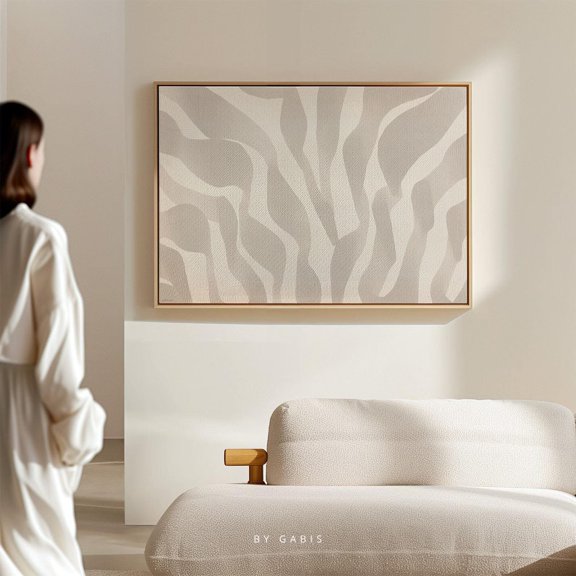 Lines Art Print Minimalist Neutral Shapes Instant Poster , Poster Print Only