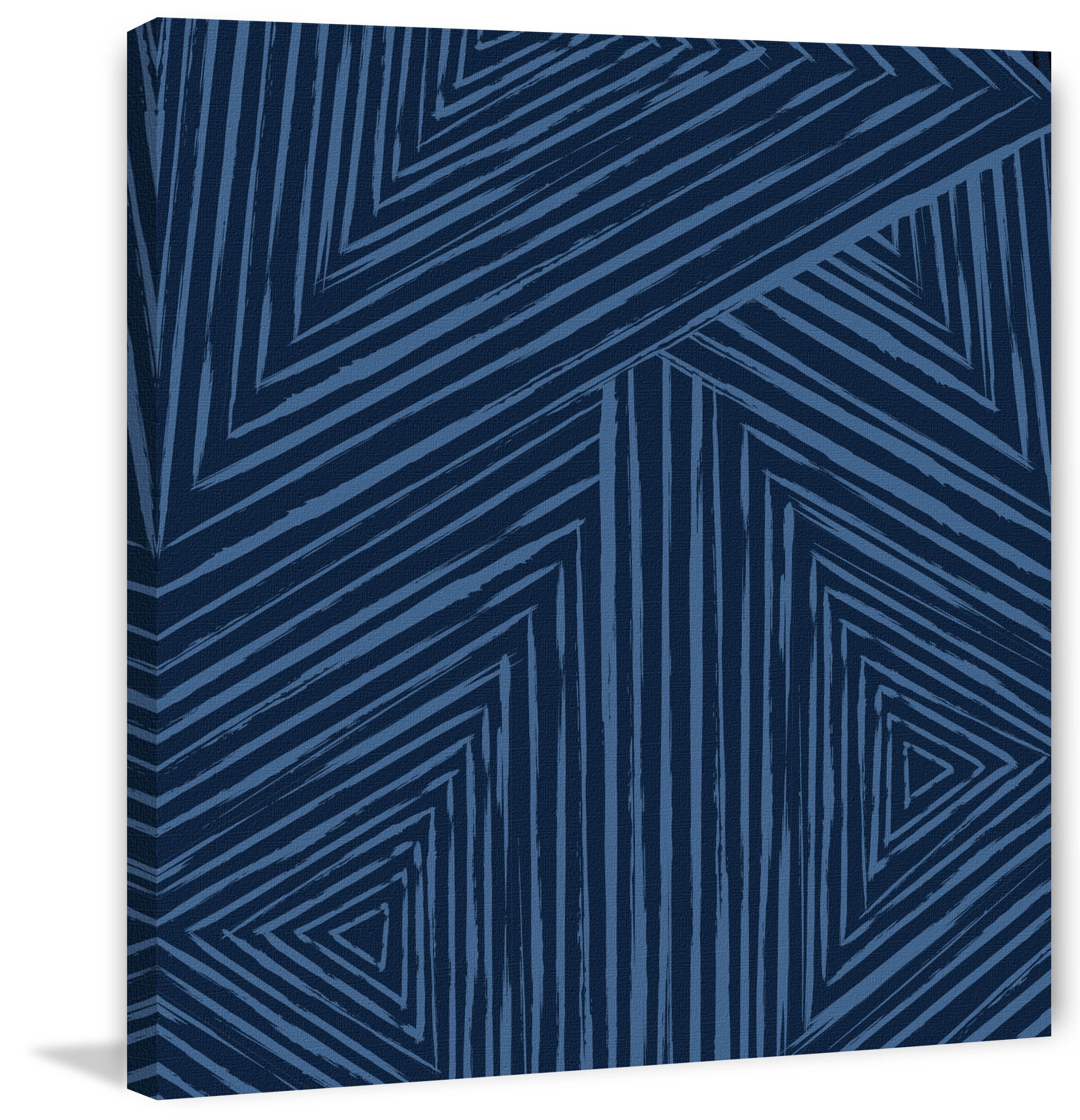 "Lines Rearranged" Painting Print on Wrapped Canvas