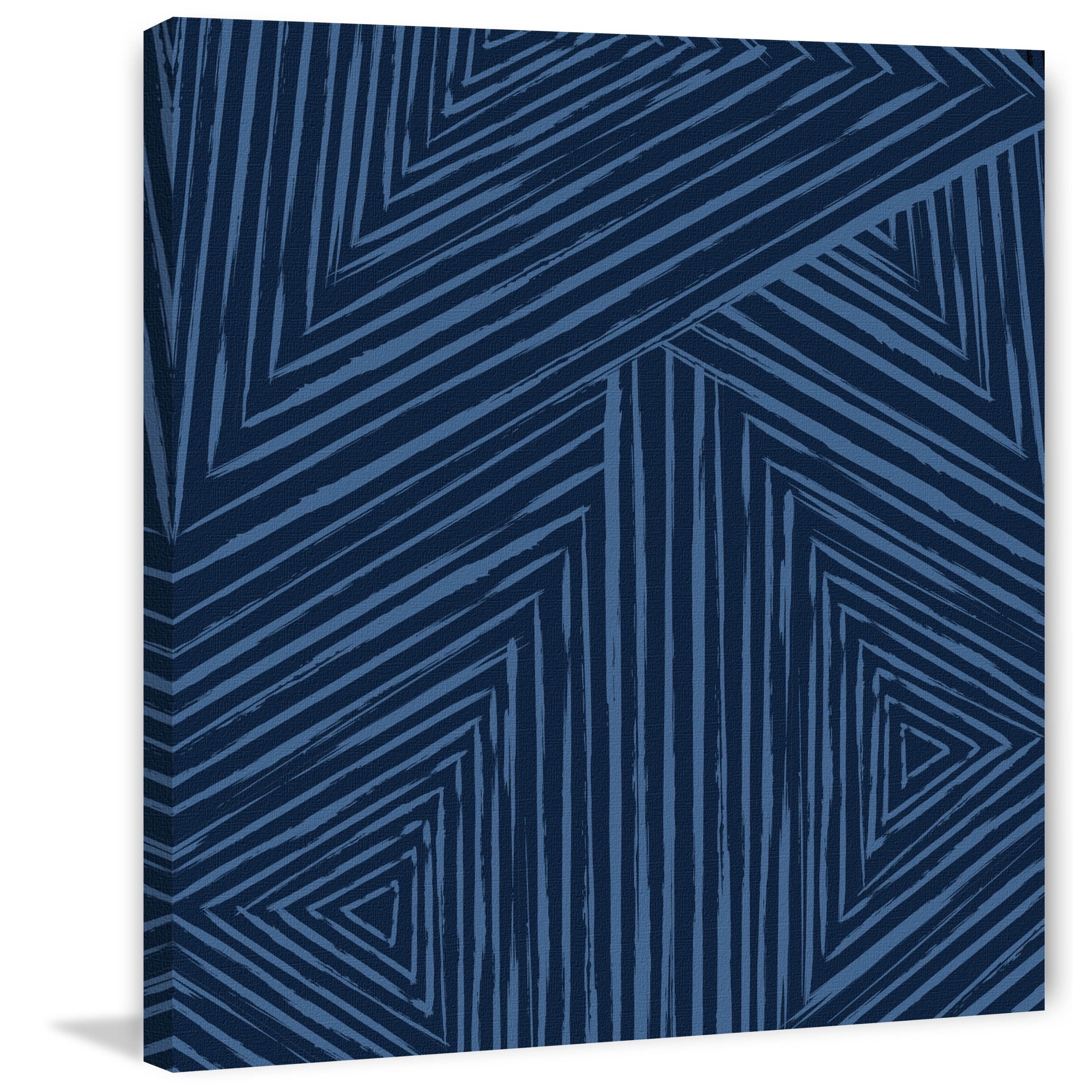 "Lines Rearranged" Painting Print on Wrapped Canvas