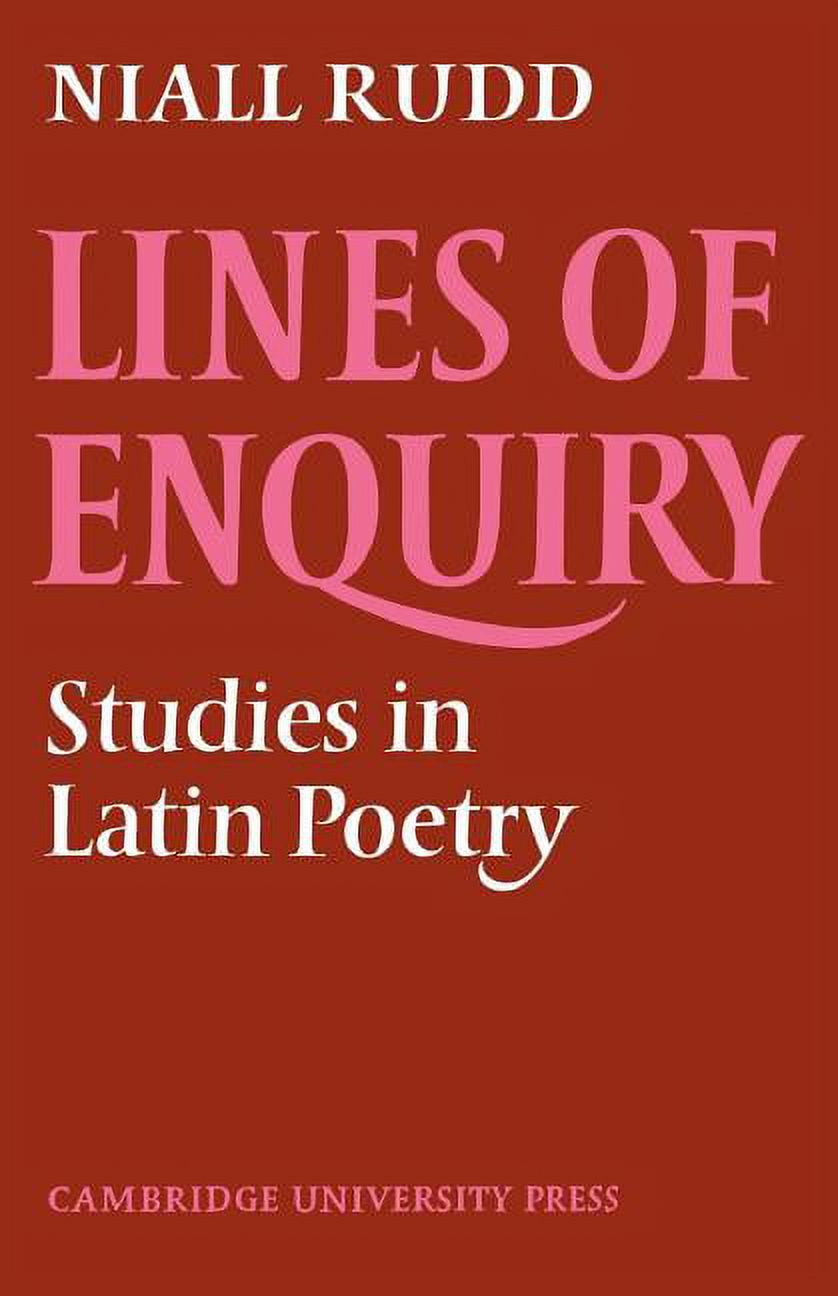 Lines of Enquiry: Studies in Latin Poetry (Paperback) - image 1 of 1