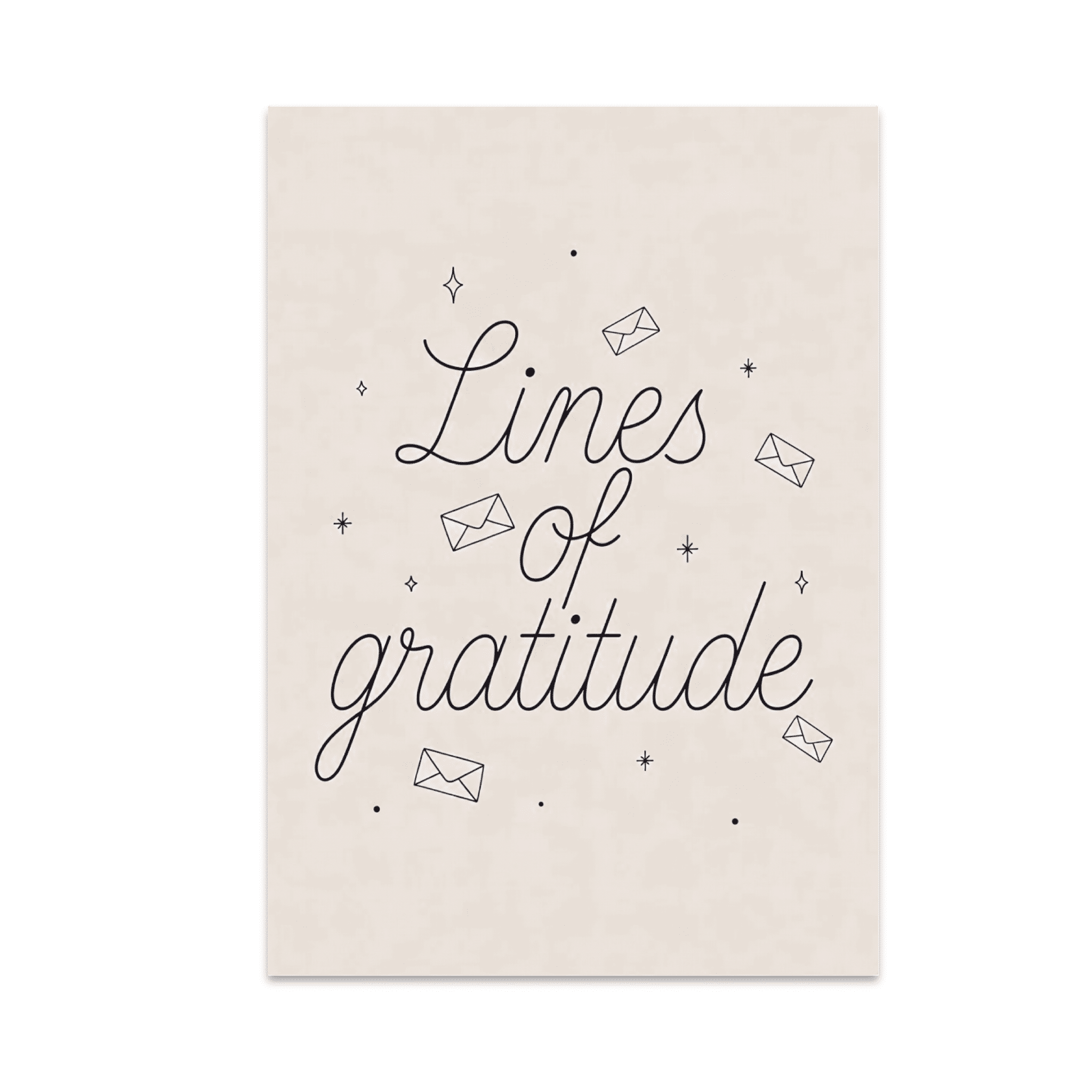 Sentimental Posters Lines of Gratitude Minimalist Art - Sentimental Decor Enthusiast ...