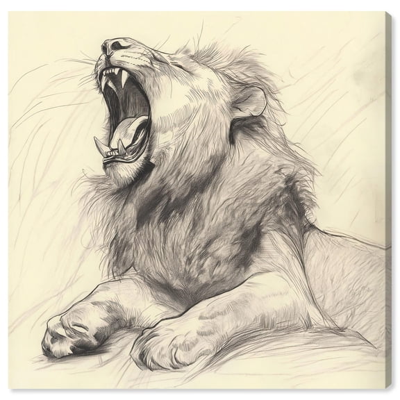 Lines of the Hunter Canvas Animal Art Prints by Art Remedy, Gallery Wrapped, 20" x 20"