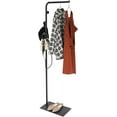 thumbnail image 1 of Lineslife Coat Rack Freestanding, Metal Coat Tree Stand with 3 Round Hangers & Sturdy Marble Base for Hat Coat for Hallway Bedroom Living Room, Black, 1 of 7