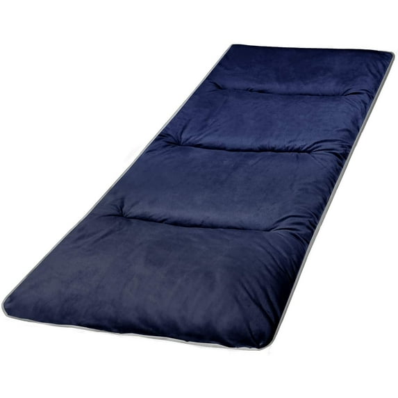 Lineslife Cot Pads for Camping, Soft Comfortable Cotton Sleeping Cot Mattress Pad 75"x29", Blue