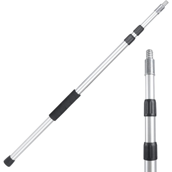 Lineslife Multi-Purpose 8ft Extension Pole, Lightweight Durable Aluminum Alloy Telescopic Pole for High Ceilings Window Cleaning Paint Roller（Pole Only）