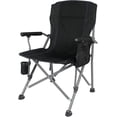 thumbnail image 1 of Lineslife  Oversized Folding Camping Chair for Adults Heavy Duty, Sturdy Steel Frame Outdoor Camp Chairs Portable Lawn Chair with High Back and Cup Holder,Black, 1 of 9