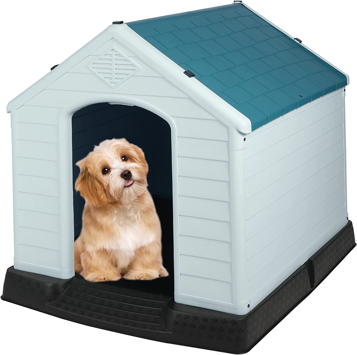 Lineslife Plastic Dog House Outdoor Indoor Insulated, Weatherproof