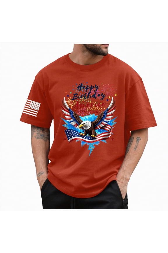 250 Anniversary Usa American Flag USA 4th of July Men Women Boys Girls T-Shirt(Red,S)