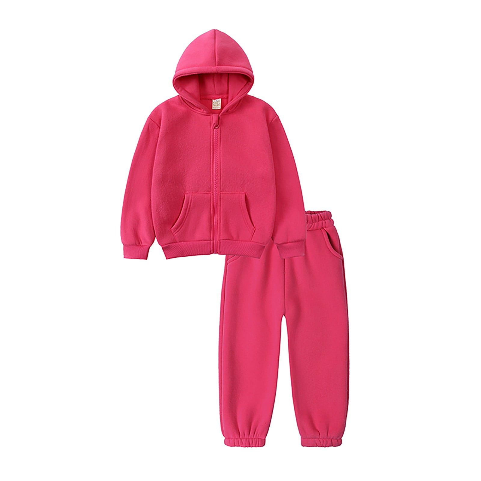 Linfrsh 2pcs Toddler Girls Long Sleeve Pullovers and Trousers Set,Fall Clothes Outfit Z1-Hot Pink,9-10 Y
