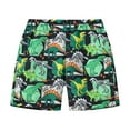 thumbnail image 1 of Linfrsh 3t Shorts Boys,Boys Casual Shorts Elastic Waist Drawstring Summer Beach Shorts(Green,Size 5-6 T), 1 of 5