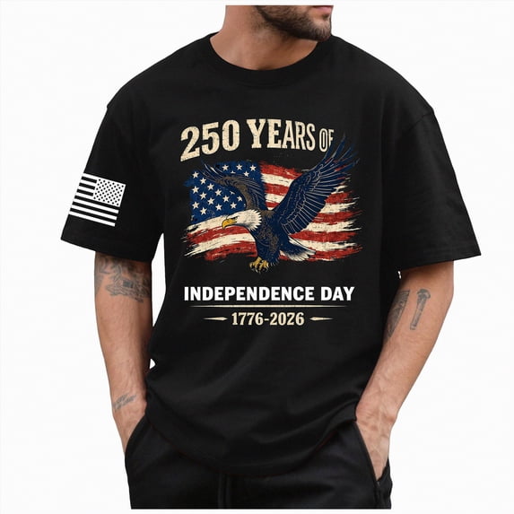 Linfrsh American Flag T Shirts for Men Red White Blue Star Stripes Patriotic T-Shirt Short Sleeve T-Shirt Independence Day Clothes Men(Black,S)