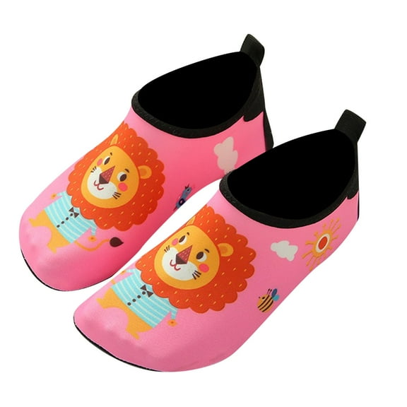 Linfrsh Baby Boys and Girls Swim Water Shoes Barefoot Aqua Socks Non-Slip for Beach Pool Toddler Kids Pink,9
