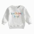 thumbnail image 1 of Linfrsh Baby Fall Outfit Birthday Boy Shirt for Toddler Boys Outfit Graphic Tee Kids Gift Long Sleeves Crewneck Sweatshirt Tops(Grey,12-18 Months), 1 of 8
