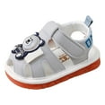 thumbnail image 1 of Linfrsh Baby Girl Boys Sandals Slippers Infant First Walking Shoes Kids Breathable Summer Crib Shoes(Grey,9-12 Months), 1 of 4
