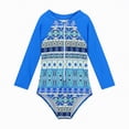 thumbnail image 1 of Linfrsh Baby Girls' One Piece Swimsuits Baby Girls' Toddler Long Sleeve One Piece Rashguard Swimsuit(Blue,3-4 Years), 1 of 4