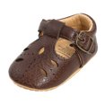 thumbnail image 1 of Linfrsh Baby Girls Sandals Soft Sole Boys Indoor Slippers Open Toe Comfort Toddler Summer Shoes(Coffee,12-18 Months), 1 of 6