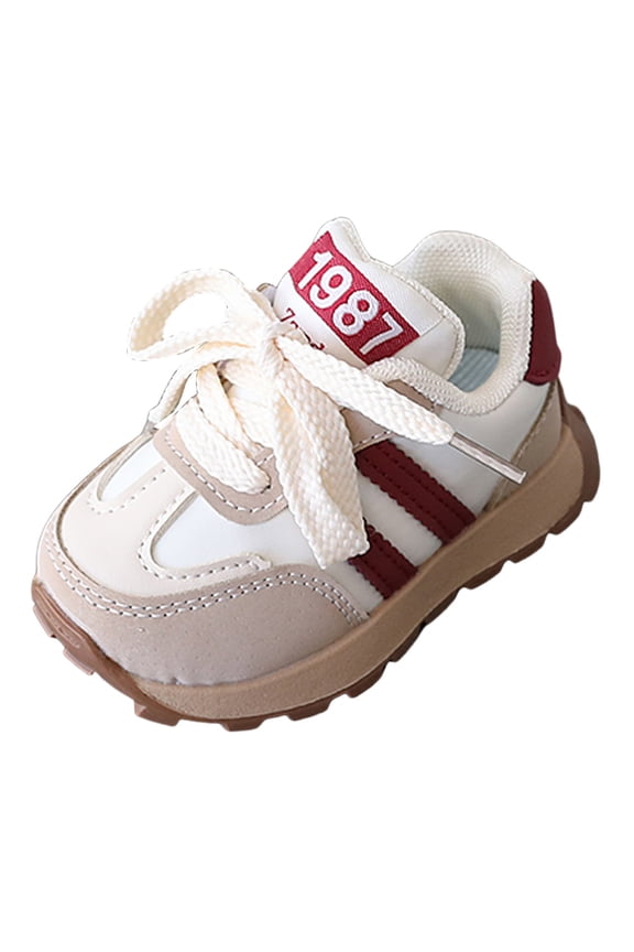 Big Girls Shoes Boys Sneakers Girls Hook-and-Loop Steel Toe Lightweight Breathable Comfort Shoes Sneakers Red,6