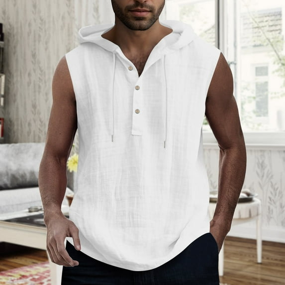 Linfrsh Big and Tall Tank Tops for Men,2025 Men's Workout Tank Top Gym Athletic Muscle Mens Undershirts White,3XL