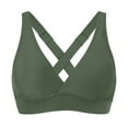 thumbnail image 1 of Linfrsh Bikini Tops for Women Large Bust Push Up Swim Top Cropped Beach Bathing Suit Tops Halter Swimwear Top Only AG,L, 1 of 5