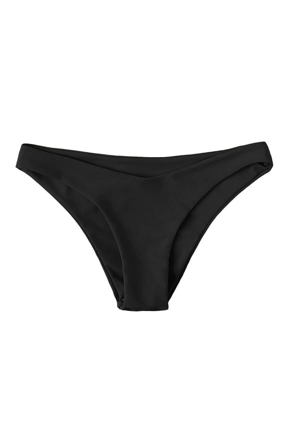 Black Bikini Bottoms String Tie Side Sexy Full Coverage Bathing Suits Bottoms Tummy Control Swimsuit Bottom Black,2XL