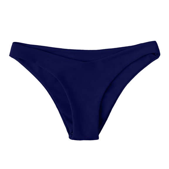Linfrsh Black Bikini Bottoms String Tie Side Sexy Full Coverage Bathing Suits Bottoms Tummy Control Swimsuit Bottom Navy,S