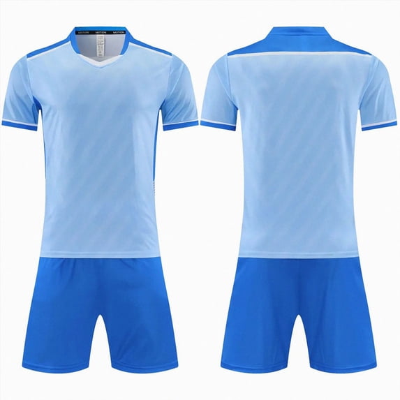 Linfrsh Boys Athletic Sets Boys Active Shorts Set - 2 Piece T-Shirt and Performance Gym Shorts - Activewear Clothing Set for Boys(Sky Blue,3-4 Years)