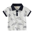 thumbnail image 1 of Linfrsh Boys Polo Shirt Golf Shirts for Boys Short Sleeve Moisture Wicking Kids Youth Sport Striped Boys Polo Shirts(Grey,Size 2-3 T), 1 of 6