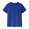 thumbnail image 1 of Linfrsh Boys Shirts Dry Athletic T Shirts Cooling Shirt Short Sleeve Kids Top Boys Girls Age 2-14(Blue,5-6 Years), 1 of 7