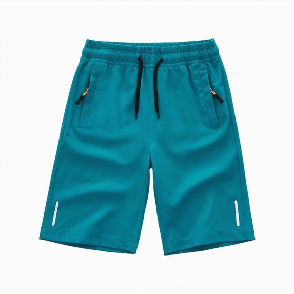 Linfrsh Boys Shorts Children Ice Pants Men Summer Thin Stretch Sports Casual Shorts Middle And Large Children Sports Pants Fashion Children Pants(Green,4-5 Years)