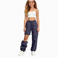 thumbnail image 1 of Linfrsh Cargo Pants for Girls Kid Convertible Water-Resistant Zip-Off Outdoor Pants with Drawstring and Pockets (Navy,11-12 Years), 1 of 6