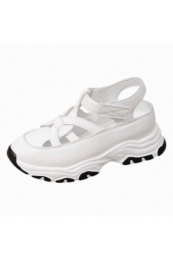 Comfort Sandals for Women Fame Pillow Recovery Sandals for Women, Adjustable Double Buckle Waterproof EVA Cloud Slides for Women(White,Size7.5)