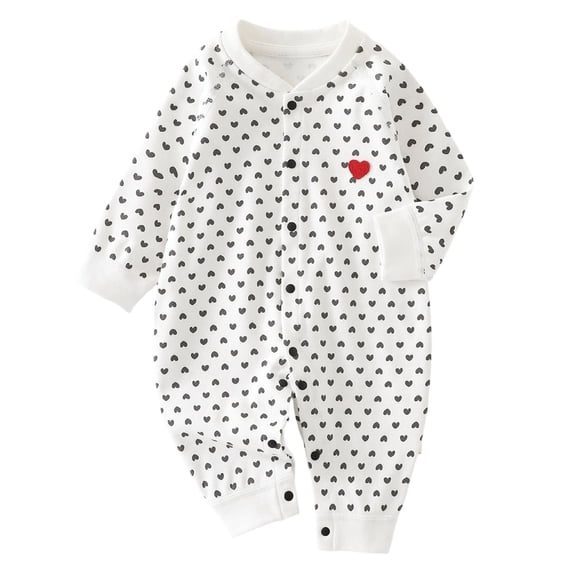 Linfrsh Cotton Soft 0-24 Months Unisex Footless Newborn Baby Sleepers Pajamas Romper Boys Girls Long Sleeve Cute Toddler Boy Outfits (Black,10-16 Months)