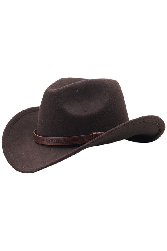 Cowboy 1st Birthday Hat 12 Months - Western Style Party Decorations, Girls Boys First Birthday Hat,Coffee