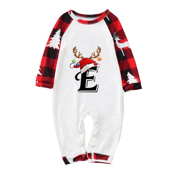 Linfrsh Family Christmas Pajamas Family Christmas Pajamas Matching Sets Xmas PJs Sets Holiday Jammies Sleepwear Dark Purple,9-12Mouths