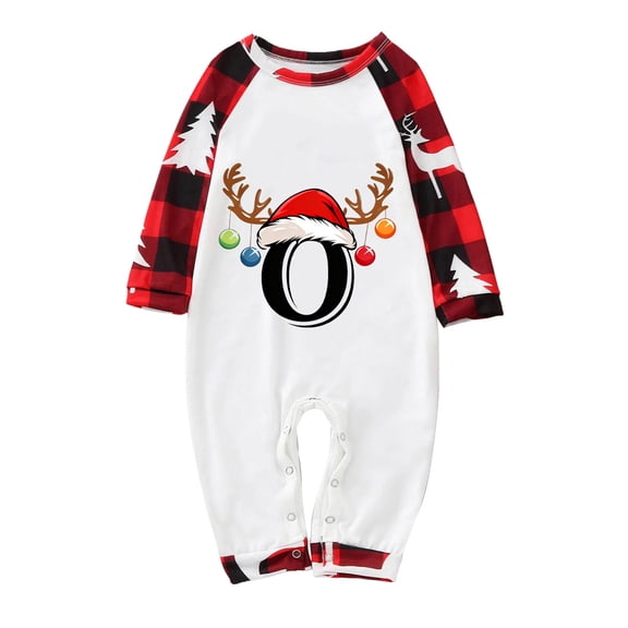 Linfrsh Family Christmas Pajamas Matching Family Christmas Pajamas Set - Xmas Sleepwear PJs Beige,18-24Mouths