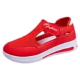 thumbnail image 1 of Linfrsh Fashion Women's Shoes Breathable Slip-on Mesh Outdoor Leisure Casual Sneakers(Red,6.5), 1 of 7